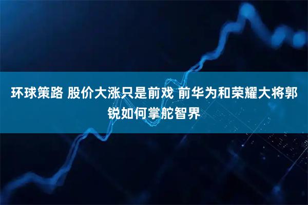 环球策路 股价大涨只是前戏 前华为和荣耀大将郭锐如何掌舵智界