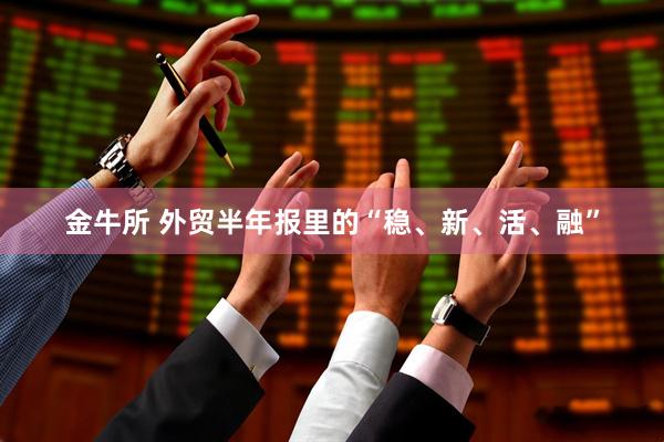 金牛所 外贸半年报里的“稳、新、活、融”