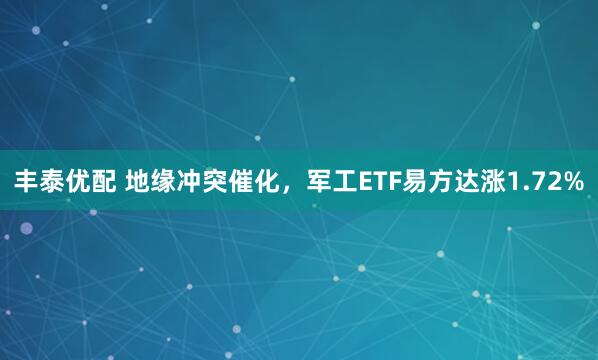 丰泰优配 地缘冲突催化，军工ETF易方达涨1.72%