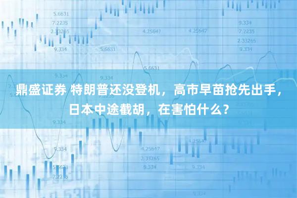 鼎盛证券 特朗普还没登机，高市早苗抢先出手，日本中途截胡，在害怕什么？